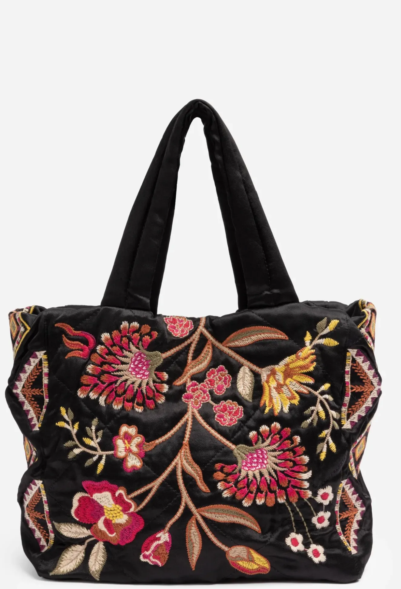 Lilith Quilted Satin Tote