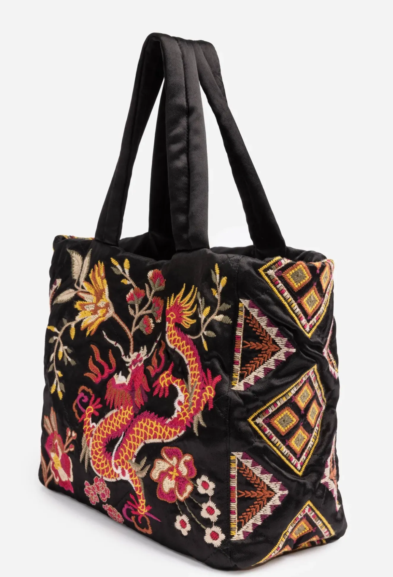 Lilith Quilted Satin Tote