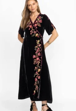 Lilith Velvet Wrap Dress