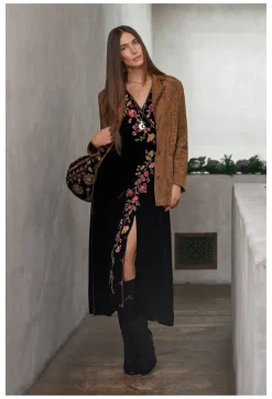 Lilith Velvet Wrap Dress