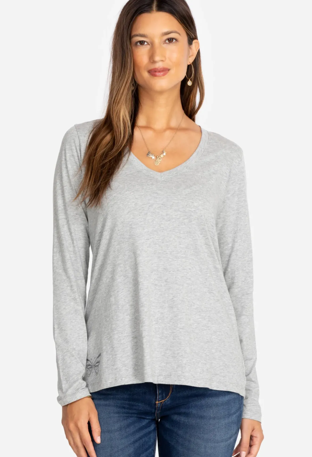 Long Sleeve V-Neck Layering Tee