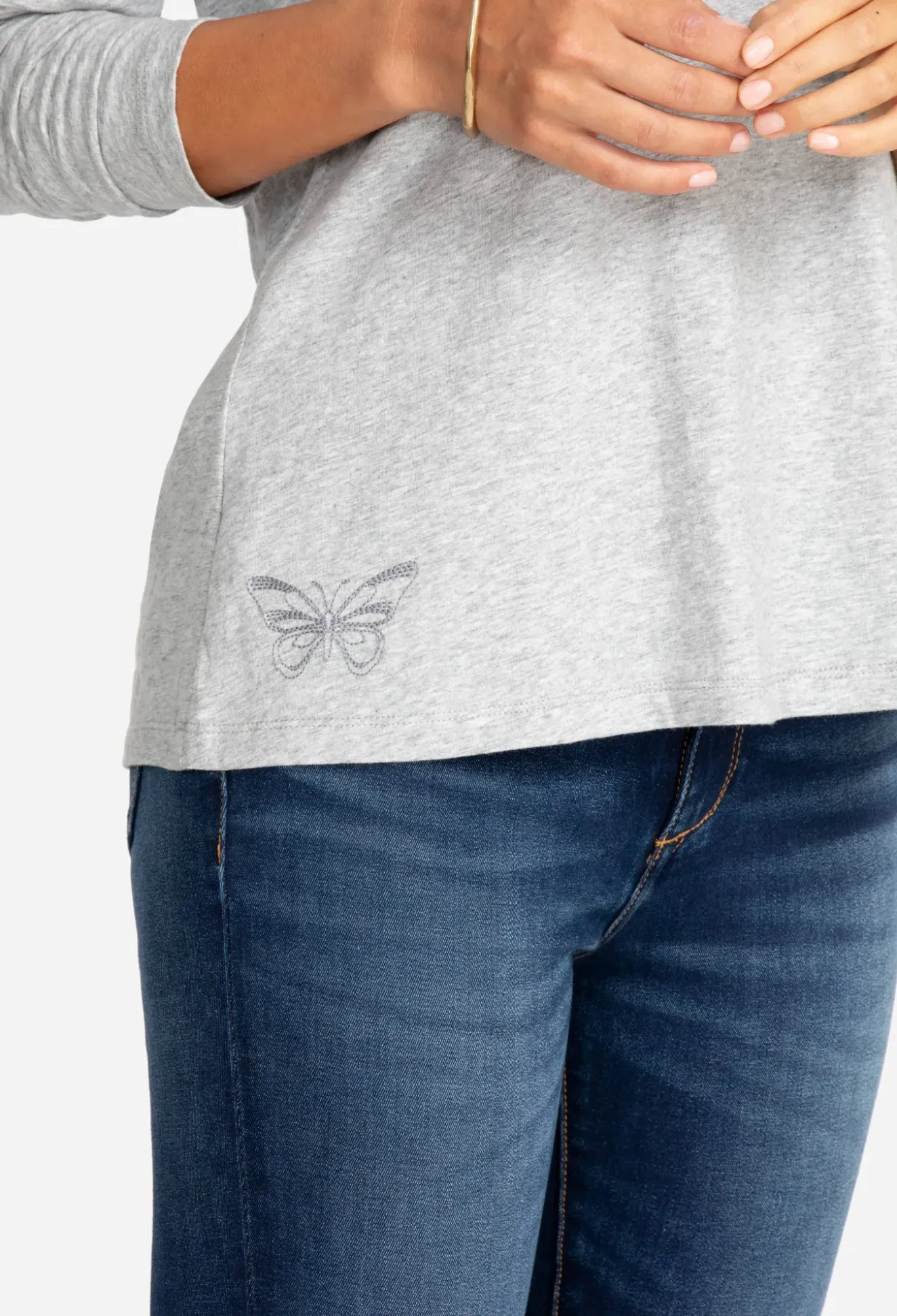 Long Sleeve V-Neck Layering Tee