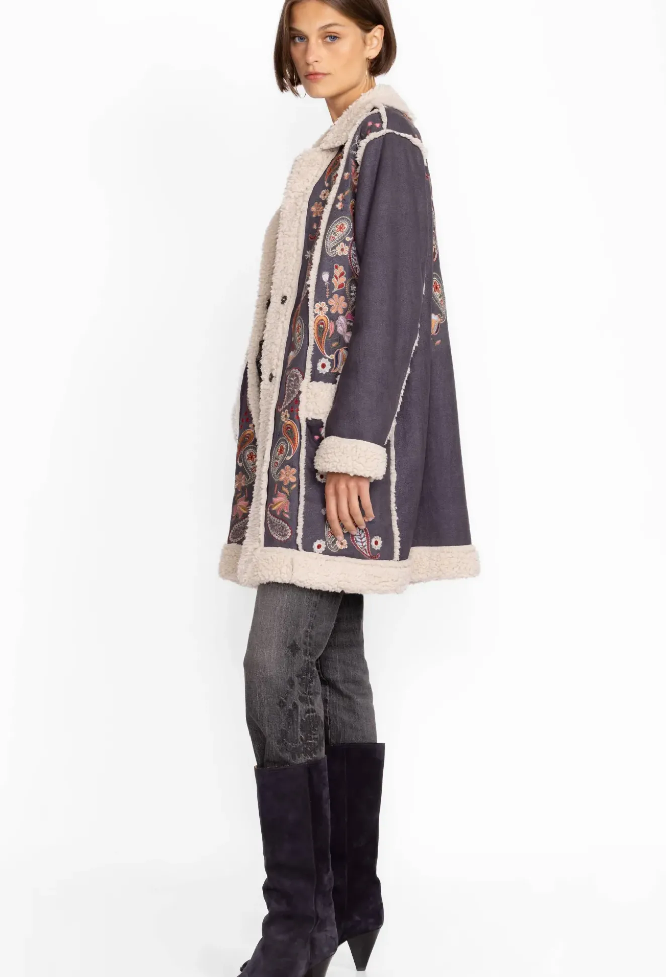 Lori Suede Sherpa Jacket