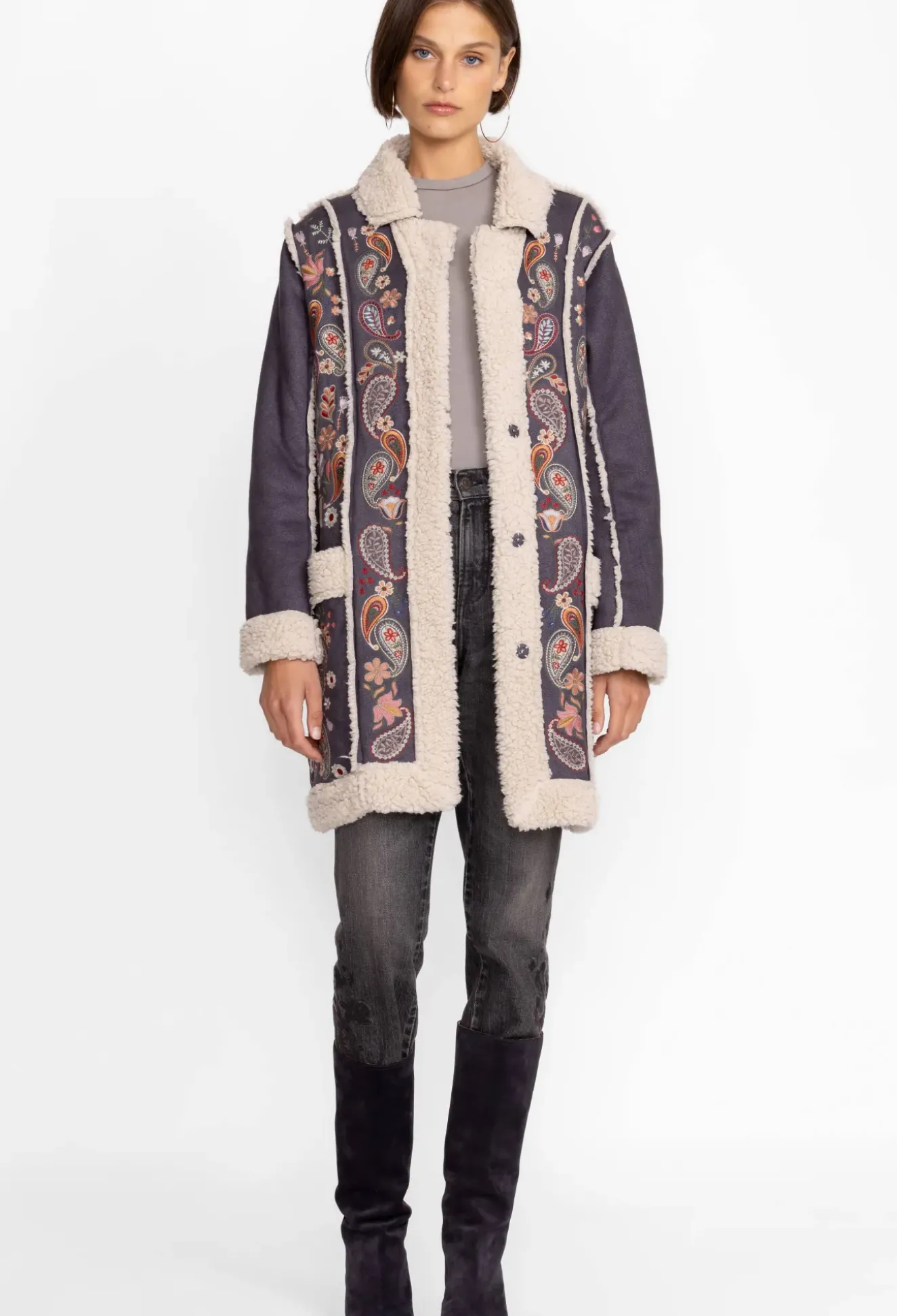 Lori Suede Sherpa Jacket