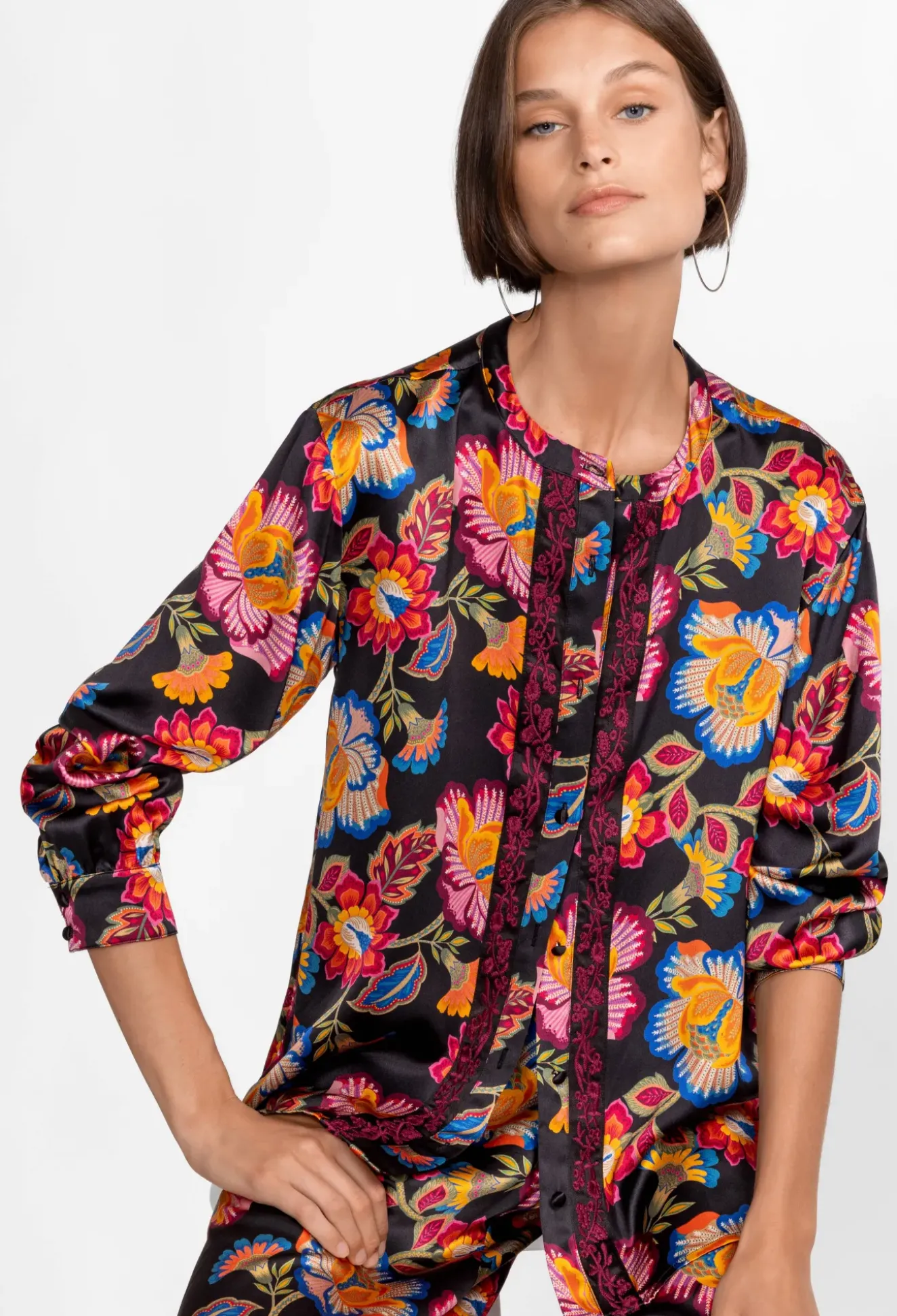 Mandarin Button Down Shirt