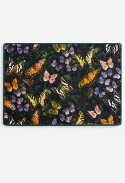 Midnight Mariposa Set Of 4 Quilted Placemats