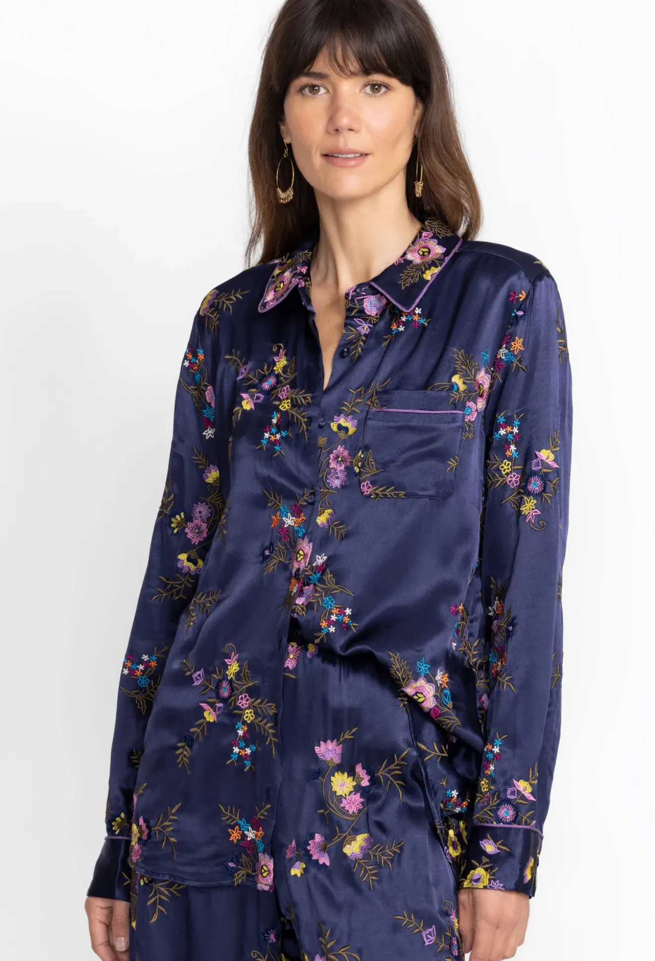 Misty Rayon Button Down Shirt