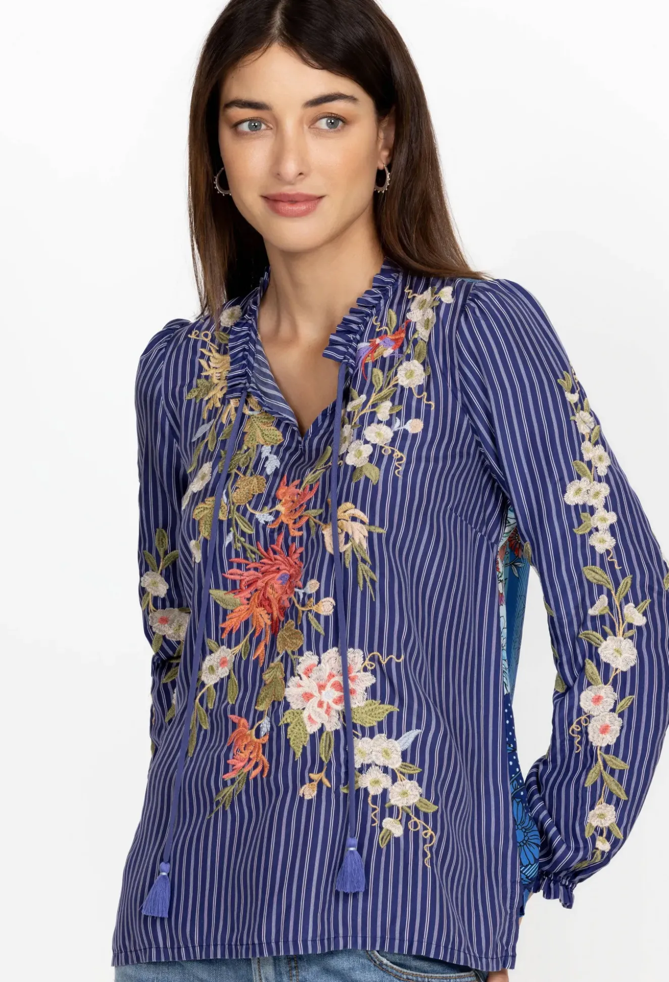 Nalina Ruffle Scarf Back Blouse