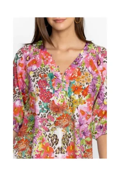 Puff Sleeve Button Front Blouse