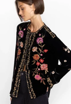 Quinn Velvet Mandarin Shirt