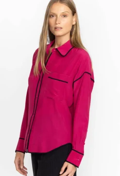 Relaxed Button Down With Piping