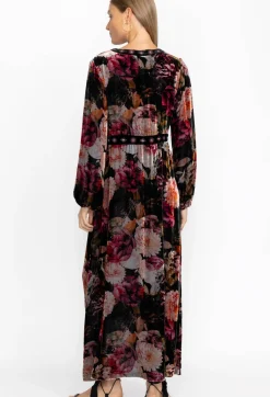 Rosa Velvet Front Notch Dress