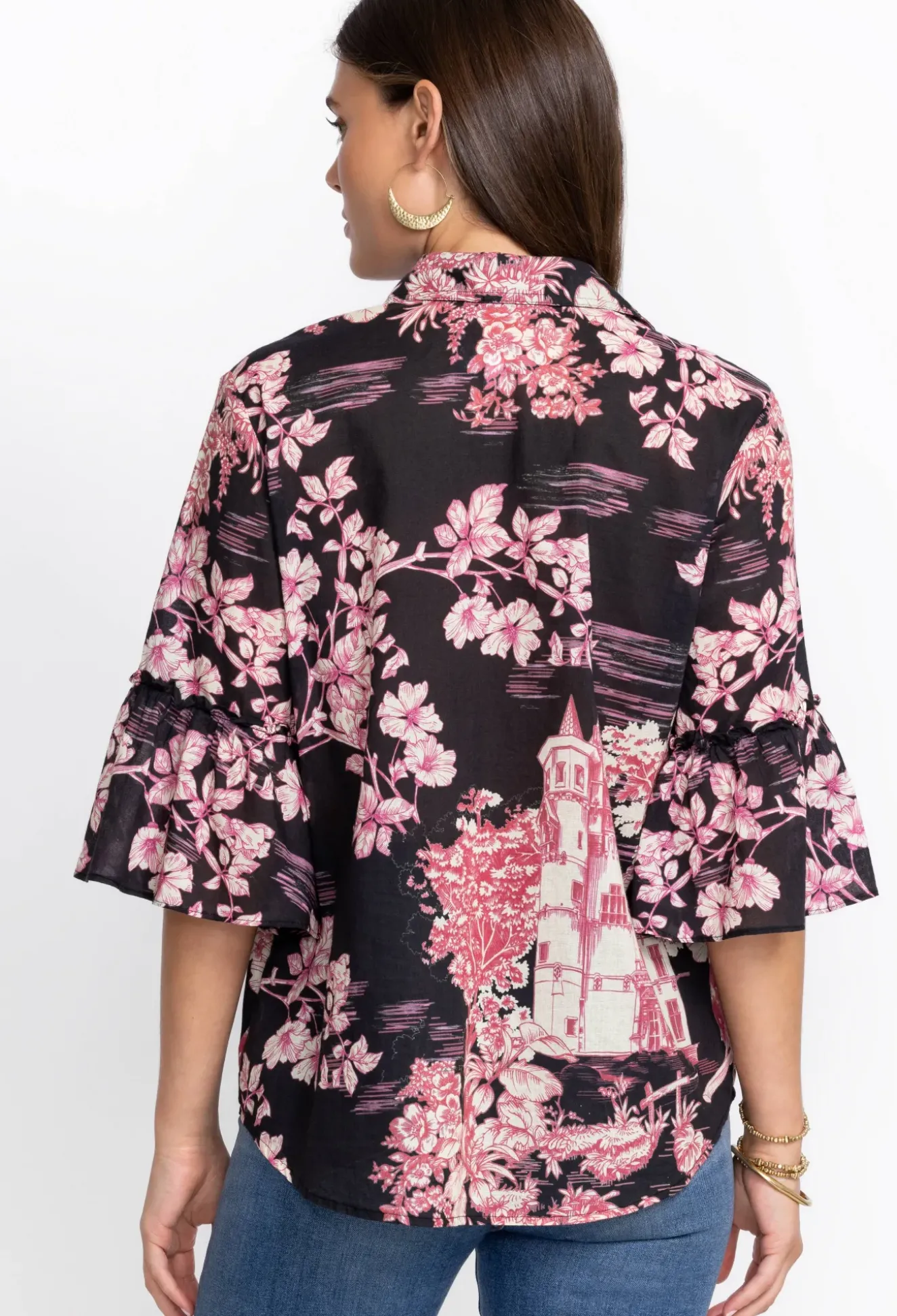 Ruffle Sleeve Blouse