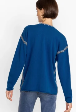 Sidona Cashmere Whipstitch Sweater