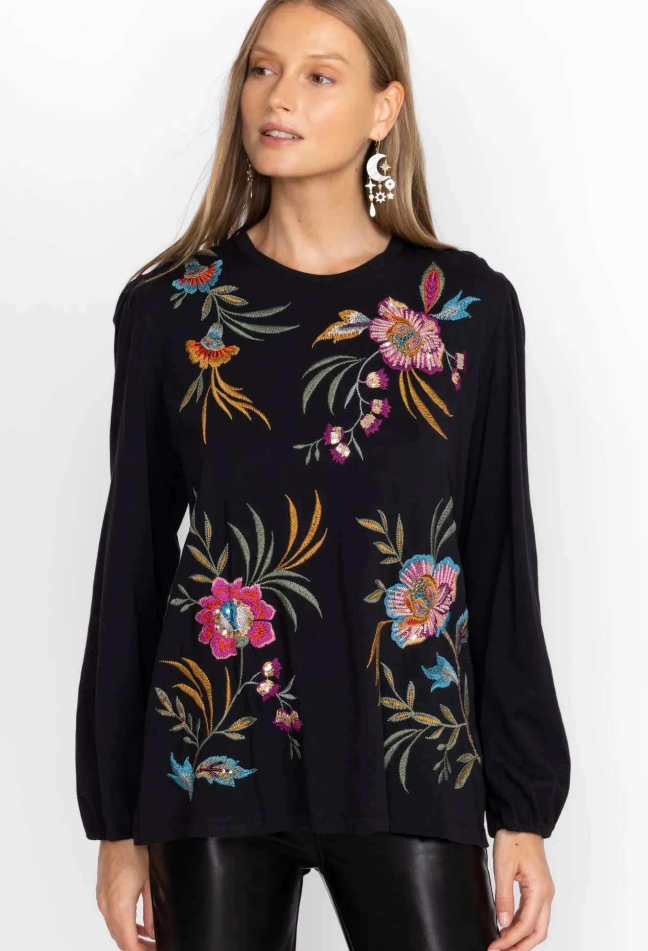 Sidonia Bishop Sleeve Sequin Tee