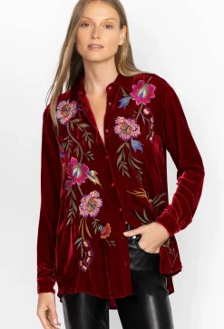 Sidonia Velvet Oversized Pleat Shirt