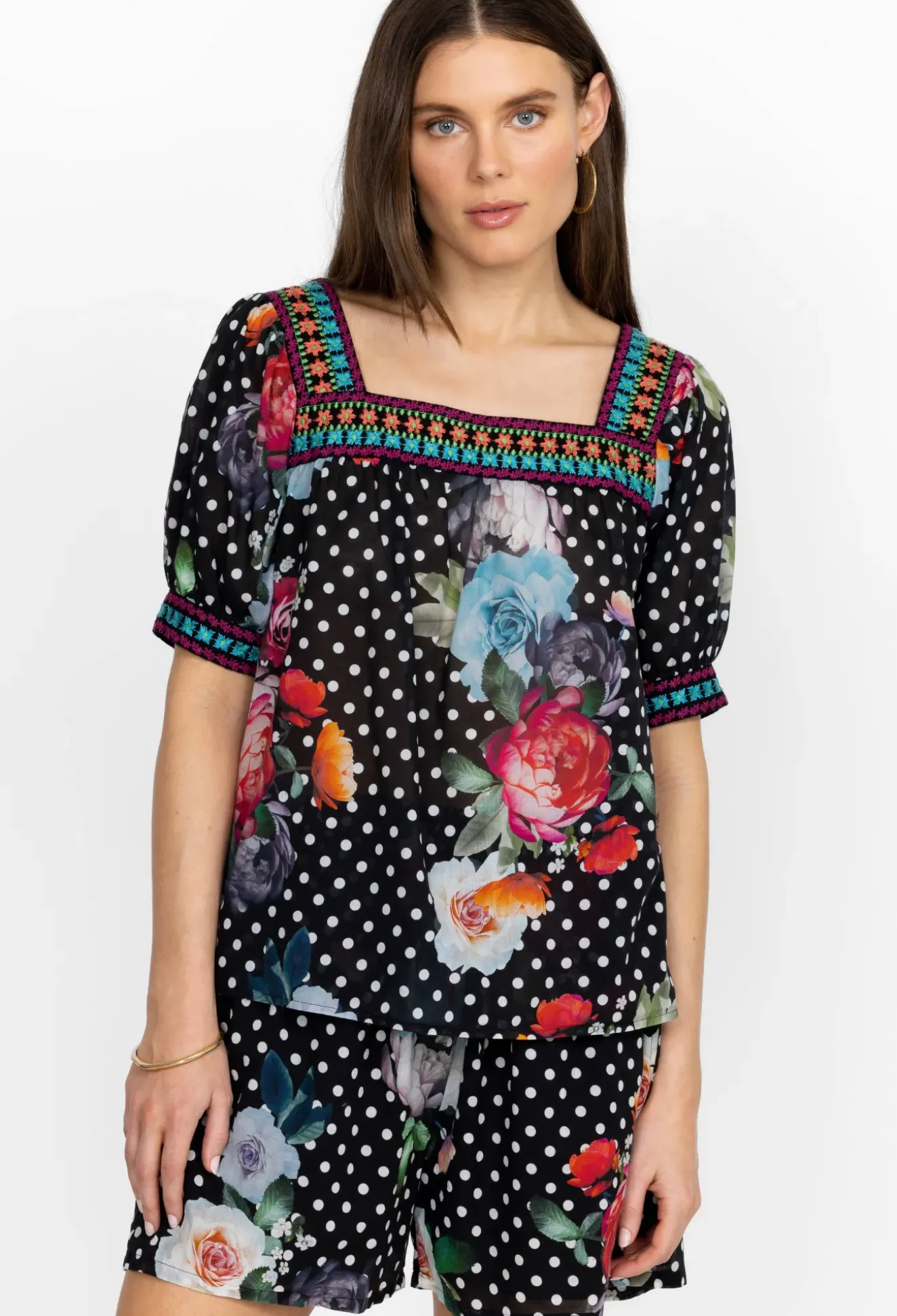 Square Neck Park Blouse