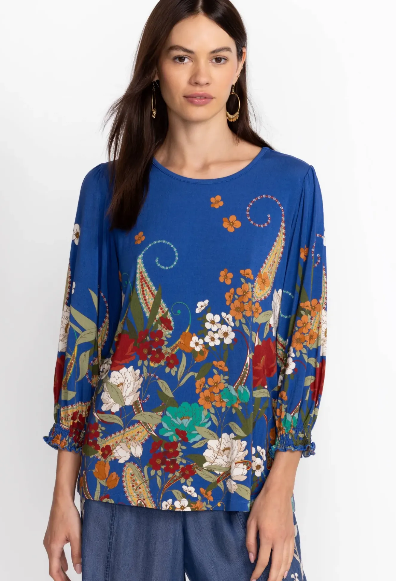 Tee Bee Smocked Sleeve Tee