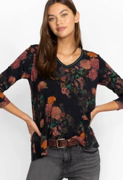 The Janie Favorite Long Sleeve V-Neck Swing Tee