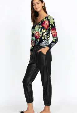 Vegan Leather Jogger