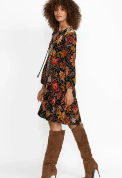 Velvet Field Tiered Dress