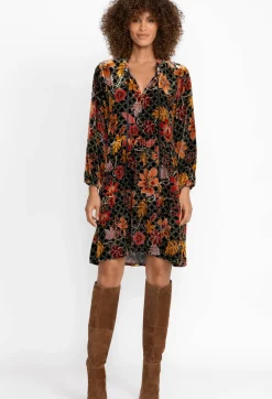 Velvet Field Tiered Dress