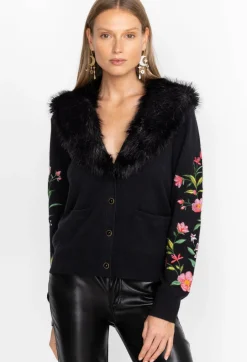 Vista Faux Fur Collar Cardigan