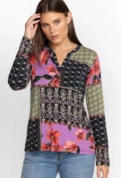 Zanda Split Neck Top