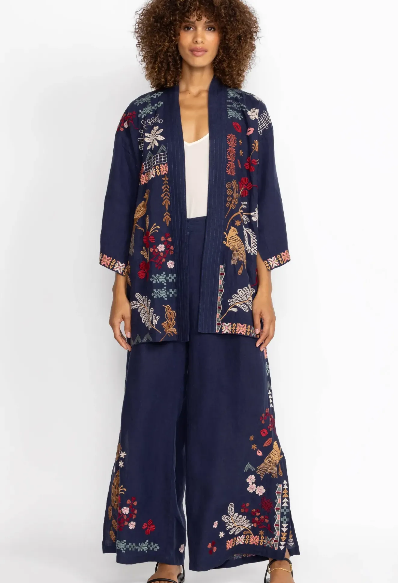 Zuzu High Slit Linen Pant